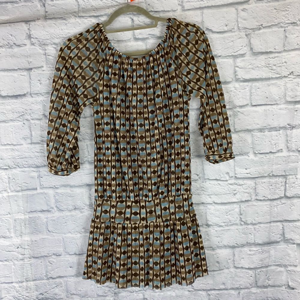 Sweet pea by Stacy frati drop waist double layer print dress sz small girls - Picture 8 of 8